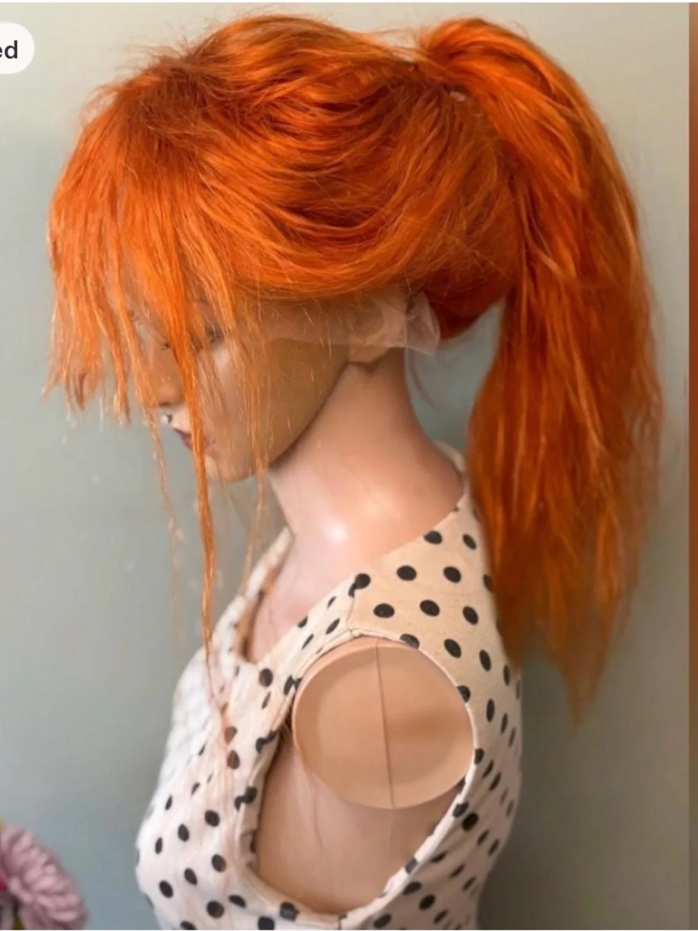 100% Brazilian human hair Daily wear WIG! 21' 360 Lace, Orange Ginger
